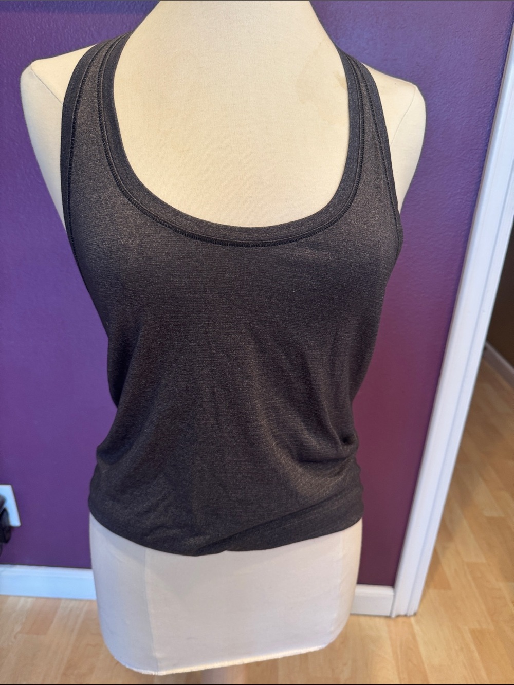 lululemon athletica Black Scoop Neck Tank Top